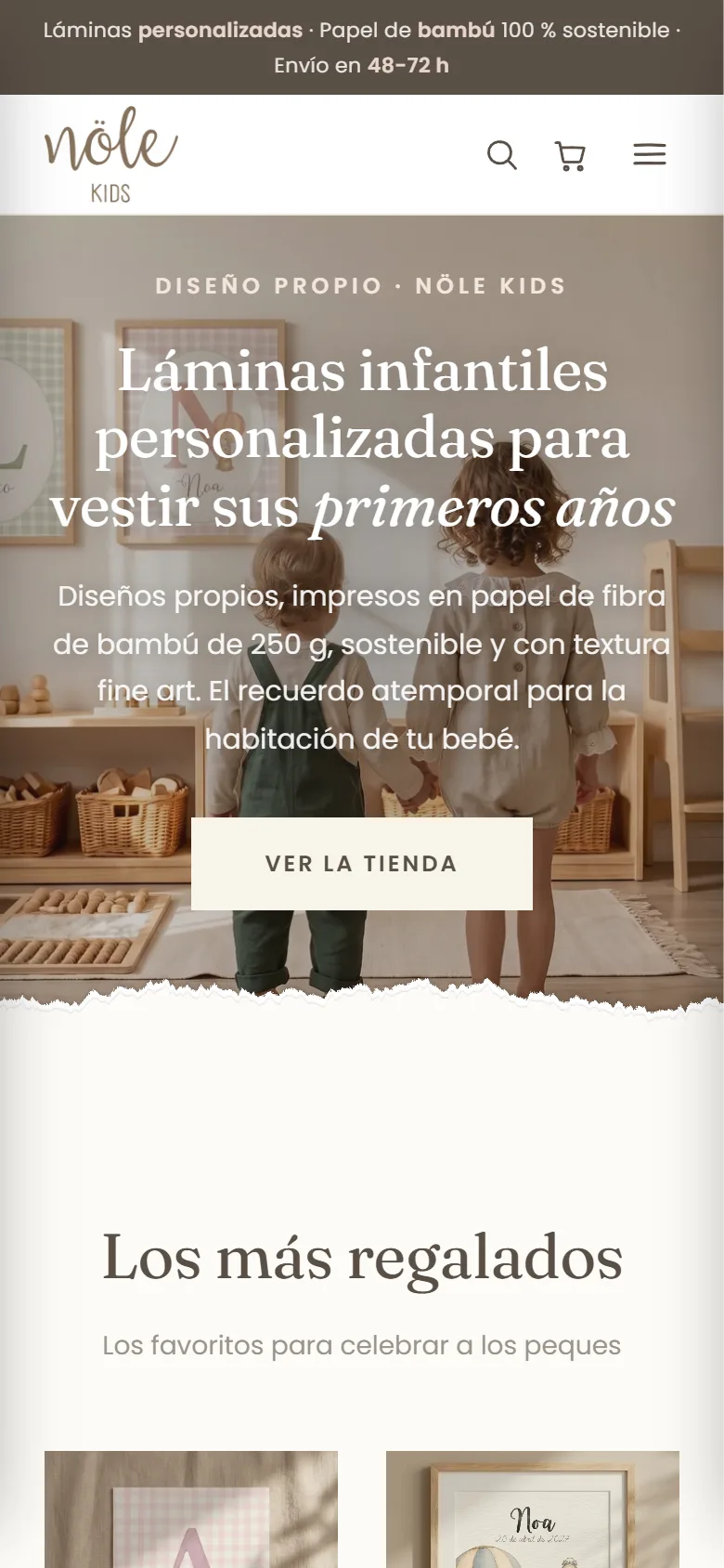 Tienda online de Nöle Kids (móvil)