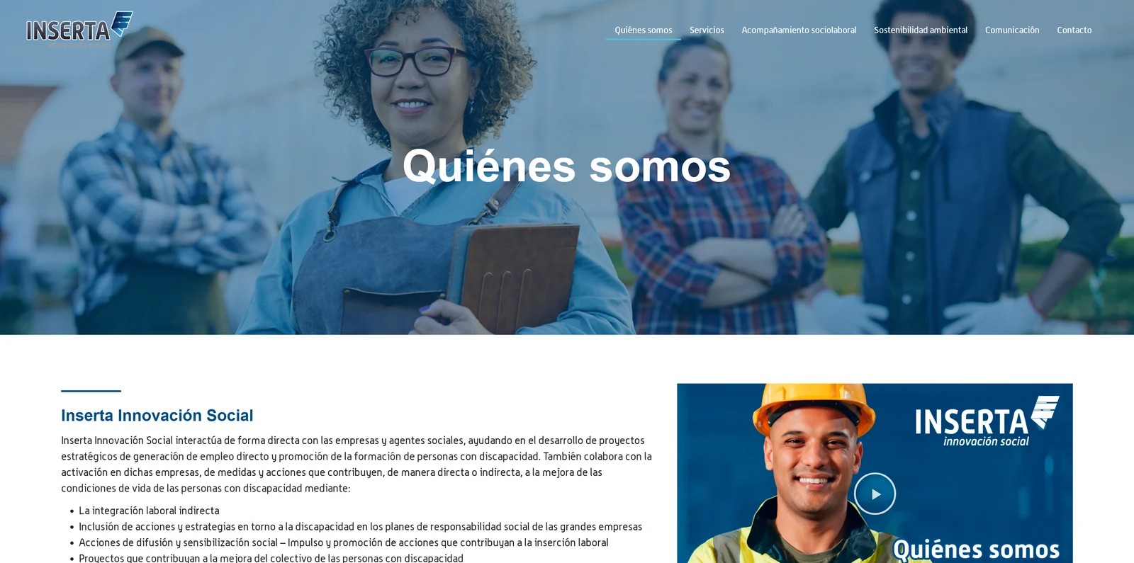 Web de Inserta Innovación Social